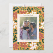 Vrolijk alles geel groen botanische foto feestdagenkaart (Voorkant)