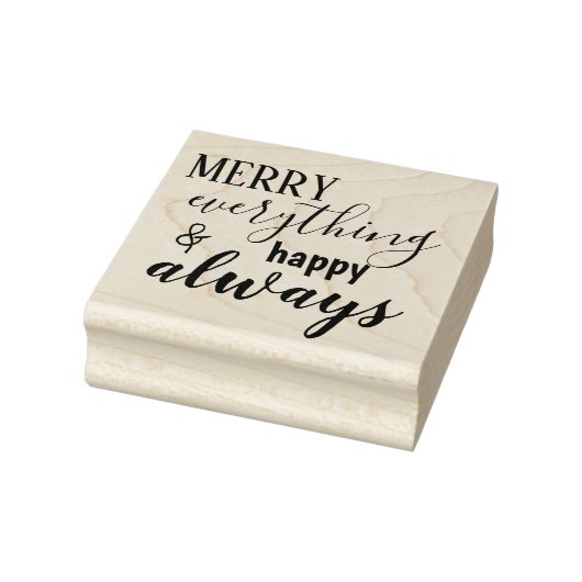 Vrolijk alles & Gelukkig altijd rubberen stempel (Stempel)