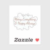 Vrolijk Alles & Gelukkig Altijd, vakantie warmte, Sticker (Vel)