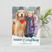 Vrolijk alles Gepersonaliseerd moderne kerstfoto Feestdagenkaart (Staand voorkant)