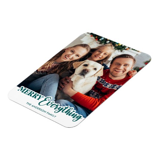 Vrolijk alles gepersonaliseerde moderne familie fo magneet (Linkerzijde)