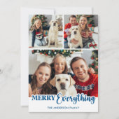 Vrolijk alles gepersonaliseerde moderne fotocollag feestdagenkaart (Voorkant)