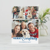Vrolijk alles gepersonaliseerde moderne fotocollag feestdagenkaart (Staand voorkant)