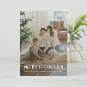 Vrolijk Alles Gezellig Familie Foto Kerstmis Feestdagenkaart (Staand voorkant)