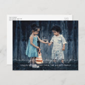 Vrolijk alles Handgeschreven script vakantie foto Briefkaart (Voorkant / Achterkant)