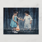 Vrolijk alles Handgeschreven script vakantie foto Briefkaart (Voorkant)