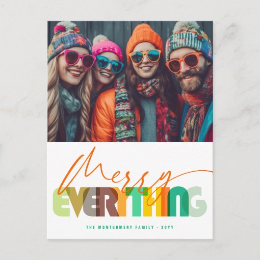 Vrolijk alles het Kleurrijke Briefkaart van de (Voorkant)