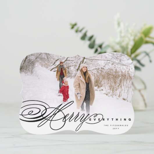 Vrolijk alles Kaart van de Foto van de Vakantie (Staand voorkant)