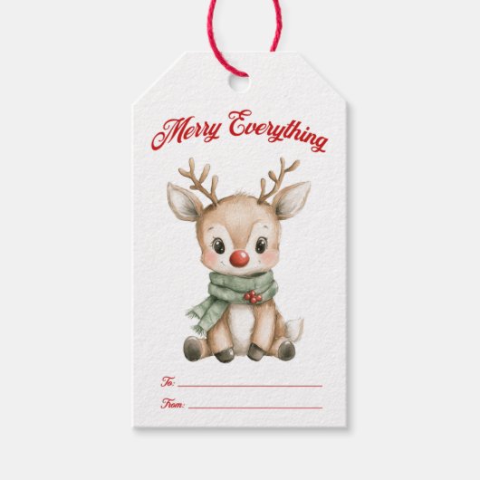 Vrolijk alles Kerstcadeau Label Cadeaulabel (Voorkant)