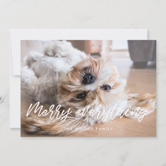 Vrolijk alles Kerstmis Moderne foto Feestdagenkaart (Voorkant)