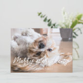 Vrolijk alles Kerstmis Moderne foto Feestdagenkaart (Staand voorkant)