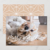 Vrolijk alles Kerstmis Moderne foto Feestdagenkaart (Voorkant / Achterkant)