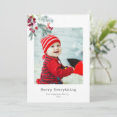 Vrolijk alles, kerstvakantie groet feestdagenkaart (Staand voorkant)