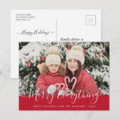 Vrolijk alles Modern feestdagen briefkaart (Voorkant / Achterkant)