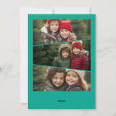 Vrolijk alles Moderne Kerst 4 Foto kleurrijk Feestdagenkaart (Achterkant)