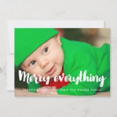 Vrolijk Alles Moderne Kerstfoto Feestdagenkaart (Voorkant)