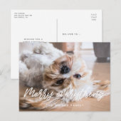 Vrolijk alles Moderne typografie vakantie foto Briefkaart (Voorkant / Achterkant)