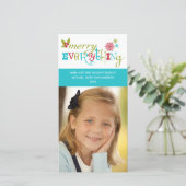 Vrolijk alles - multiculturele vakantie feestdagenkaart (Staand voorkant)