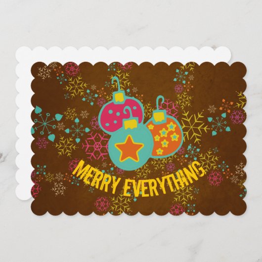 Vrolijk alles Ornamenten Feestdagen Feestdagenkaart (Voorkant / Achterkant)