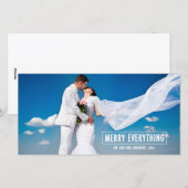 VROLIJK ALLES PASSEN GETROUWD VAKANTIE GROET FEESTDAGENKAART (Voorkant / Achterkant)