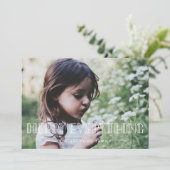 Vrolijk Alles Retro Art Deco Kerstfoto Feestdagenkaart (Staand voorkant)