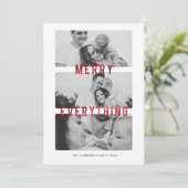 Vrolijk alles Rode Folie vakantie Kaart (Staand voorkant)