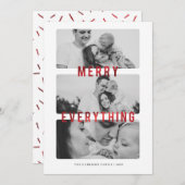 Vrolijk alles Rode Folie vakantie Kaart (Voorkant / Achterkant)