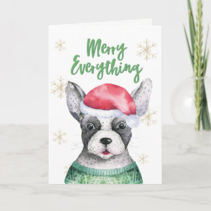 Vrolijk alles Schattige Dog Christmas Kaart