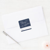 VROLIJK ALLES SCRIPT | VAKANTIEFOTOKAART VIERKANTE STICKER (Envelop)