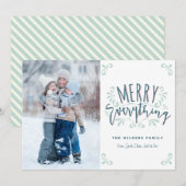 Vrolijk alles Trendy Groet van de Foto Feestdagenkaart (Voorkant / Achterkant)