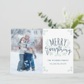 Vrolijk alles Trendy Groet van de Foto Feestdagenkaart (Staand voorkant)