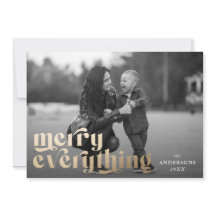 Vrolijk alles typografie vakantie fotokaart