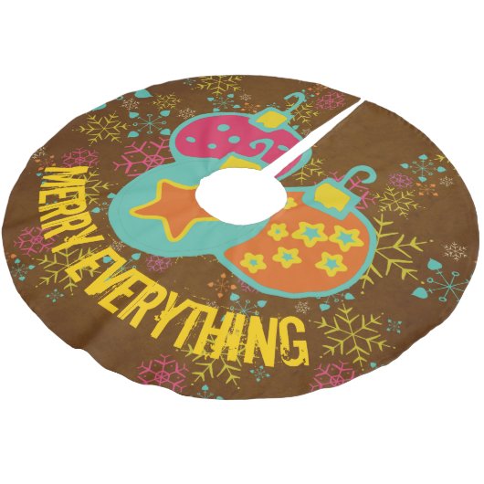 Vrolijk alles vakantie boom rok kerstboom rok (Gekanteld)