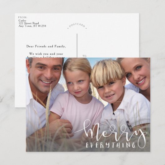 Vrolijk alles Volledige fotovakantie Briefkaart (Voorkant / Achterkant)