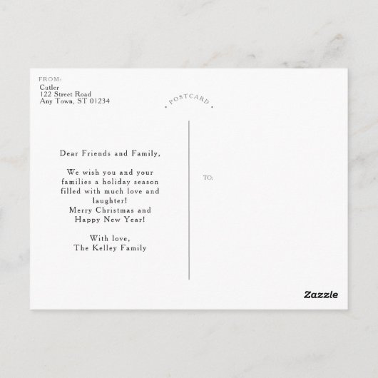 Vrolijk alles Volledige fotovakantie Briefkaart (Achterkant)