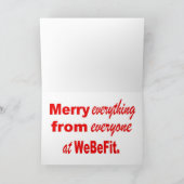 Vrolijk alles voor het Vakantie Feestdagen Kaart (Binnen)