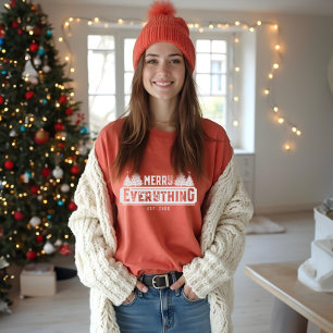 Vrolijk alles Witte vintage kerstboom Tri-Blend Shirt