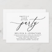 Vrolijk altijd feest na modern romantisch diner kaart (Voorkant / Achterkant)