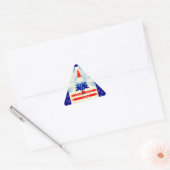 Vrolijk Amerikaans Kerst Patriottische Boom sticke Sticker (Envelop)