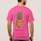 vrolijk ananaspersonage t-shirt (Achterkant)