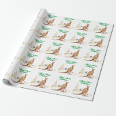 Vrolijk Aussie Kerstmis Kangoeroe Cadeaupapier (Uitgerold)