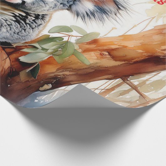 Vrolijk Aussie Kerstmis Koala Cadeaupapier (Hoek)