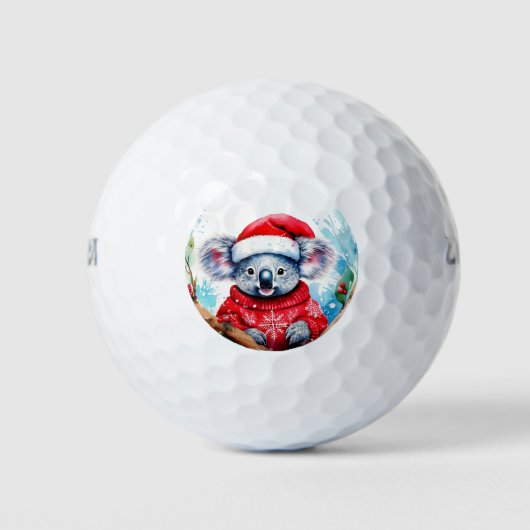 Vrolijk Aussie Kerstmis Koala Golfballen (Voorkant)