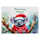 Vrolijk Aussie Kerstmis Koala Groot Cadeauzakje (Achterkant)