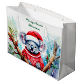 Vrolijk Aussie Kerstmis Koala Groot Cadeauzakje (Achterkant Gekanteld)