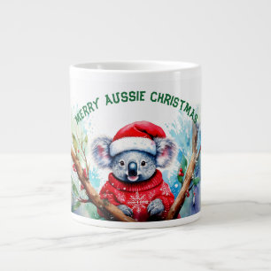 Vrolijk Aussie Kerstmis Koala Grote Koffiekop