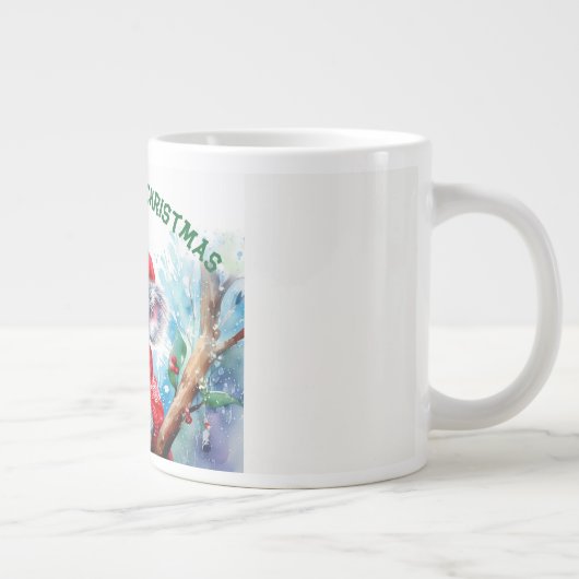 Vrolijk Aussie Kerstmis Koala Grote Koffiekop (Rechts)