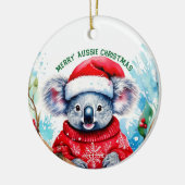 Vrolijk Aussie Kerstmis Koala Keramisch Ornament (Links)