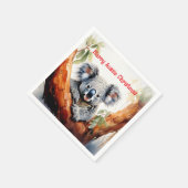 Vrolijk Aussie Kerstmis Koala Servet (Hoek)