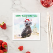 Vrolijk Aussie Kerstmis Koala Servet (Insitu)